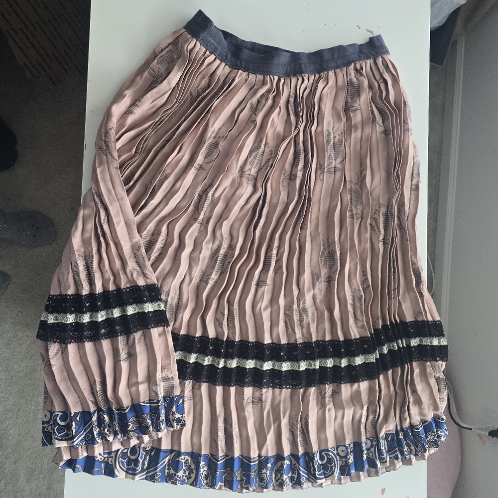 COACH tulip printed pleated skirt
